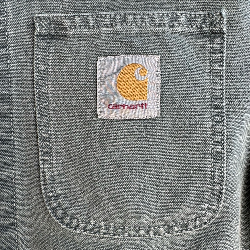 Vintage Carhartt Work In Progress Green Michigan Coat Men’s Size S - Picture 5 of 12